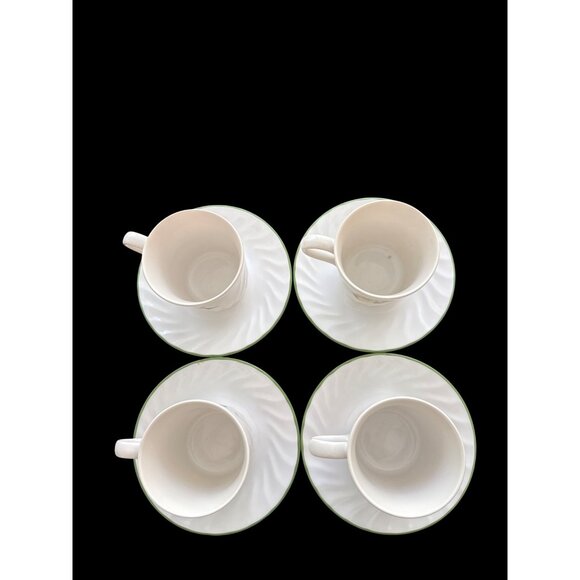 Corelle Coordinates Stoneware Cup & Saucer Set Of 8- 4 Each Chutney Swirl Design - Picture 4 of 9
